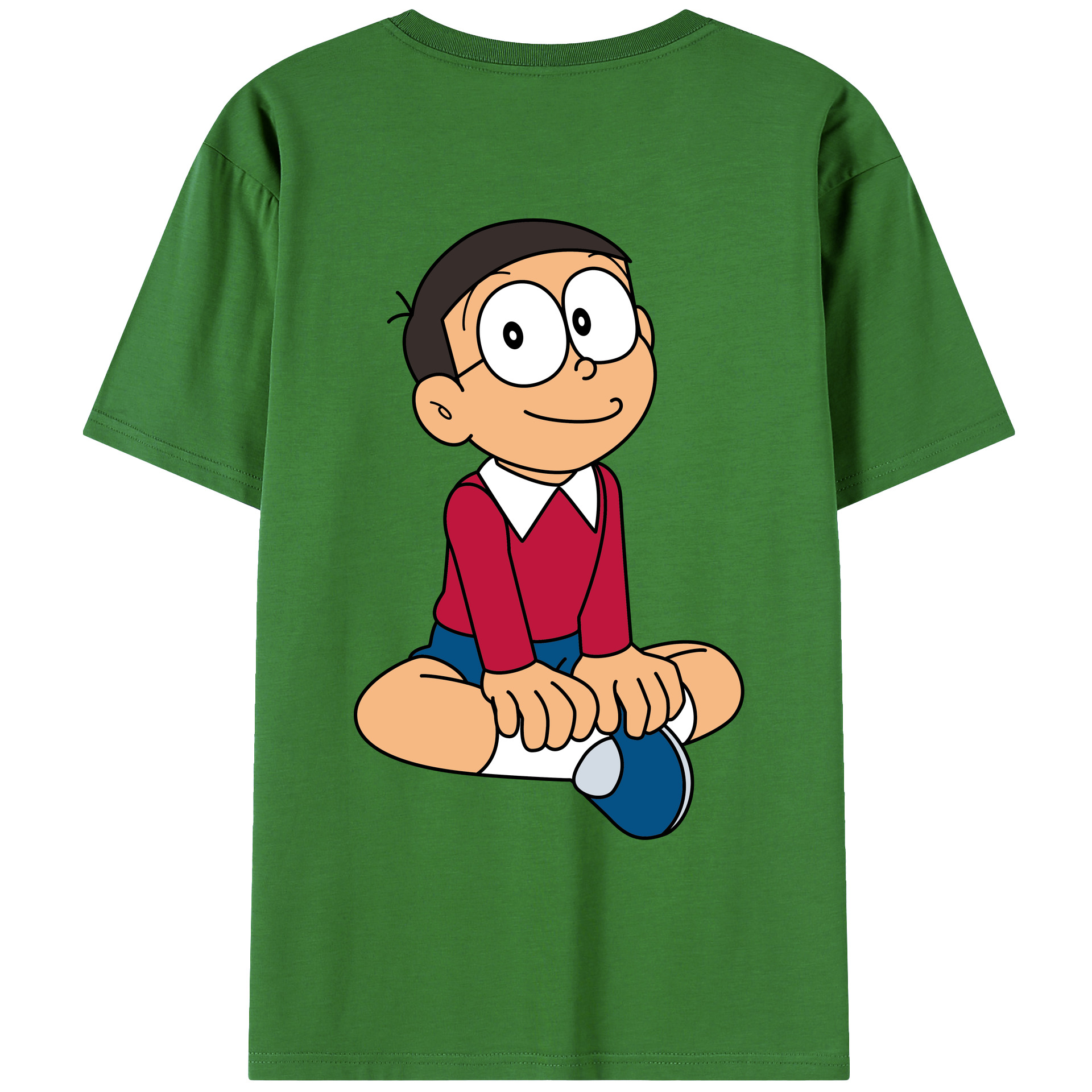 （画像用） ドラえもん 野比 のび太 Doraemon Nobita Nobi レディース半袖Tシャツ(バックプリント)